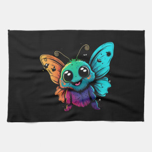 cartoon-butterfly-with-butterfly-its-head kitchen towel