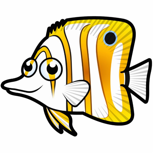 Cartoon Butterflyfish Cutout (Front)