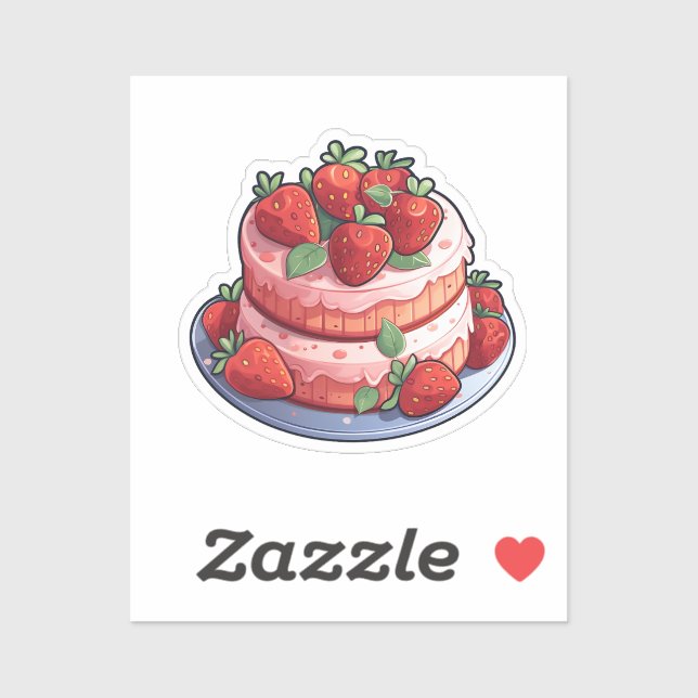 Cartoon cake sticker (Sheet)