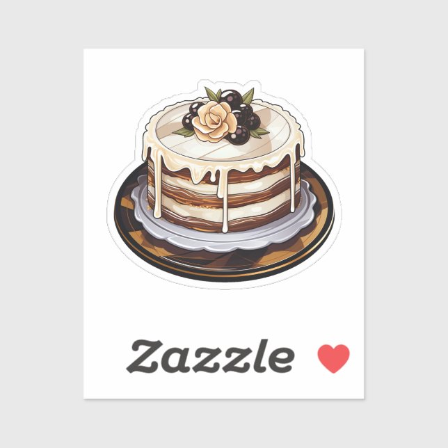 Cartoon cake sticker (Sheet)