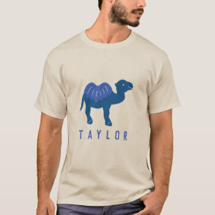 Cartoon Camel Blue Bactrian 2 Humps Personalized T-Shirt