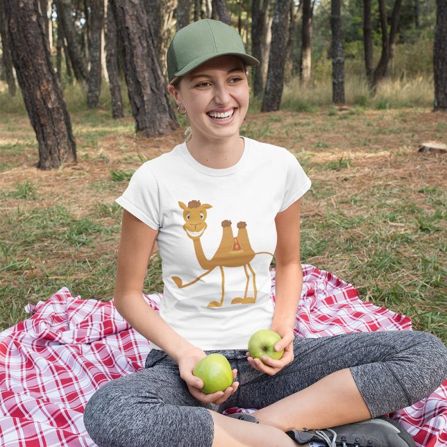 Cartoon Camel Smiling Desert Animal Character T-Shirt (Creator Uploaded)