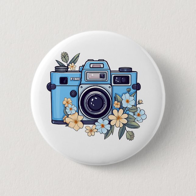 Cartoon camera illustration button (Front)