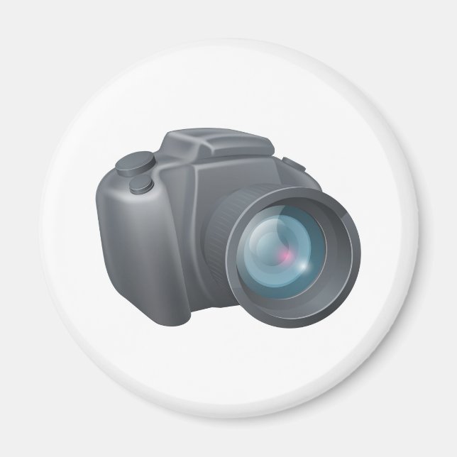 Cartoon camera illustration magnet (Front)