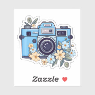 Cartoon camera illustration sticker
