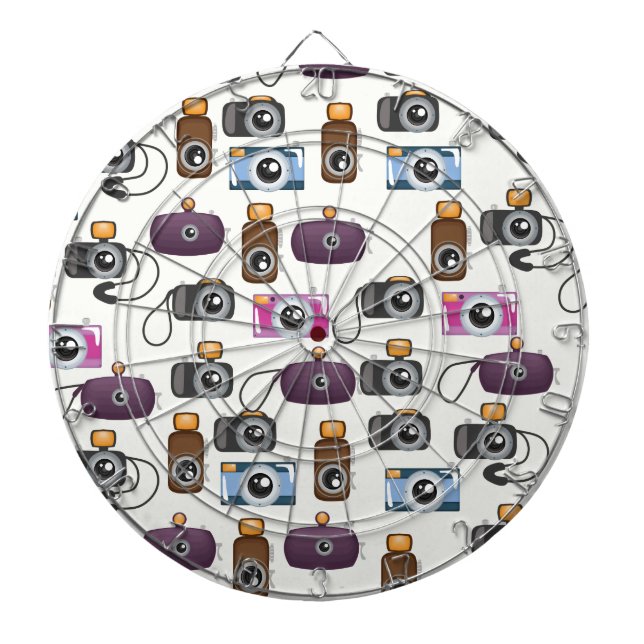 Cartoon camera pattern dart board (Front)