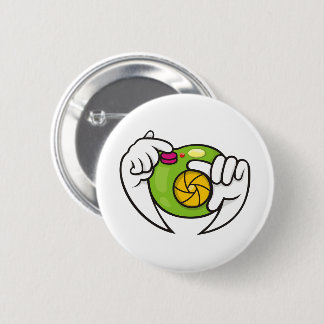 Cartoon Camera Pinback Button
