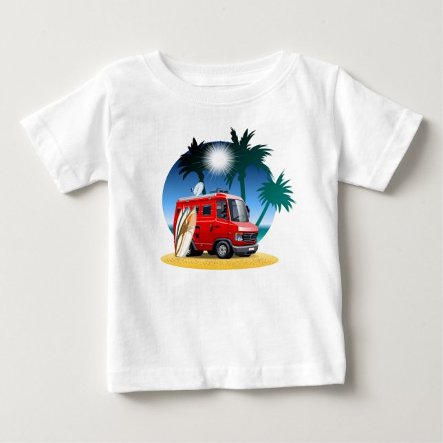 Cartoon Camper Baby T-Shirt (Front)
