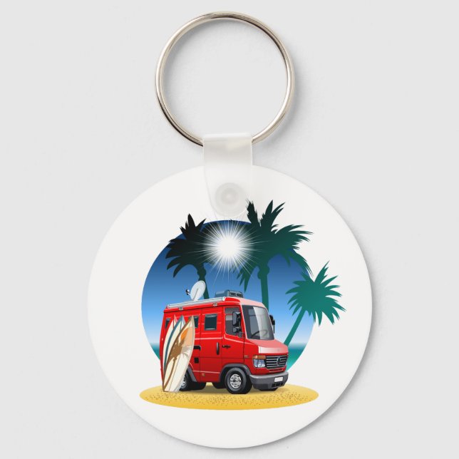 Cartoon Camper Keychain (Front)