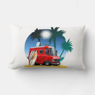 Cartoon Camper Lumbar Pillow