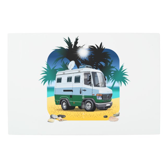 Cartoon Camper Metal Print (Front)