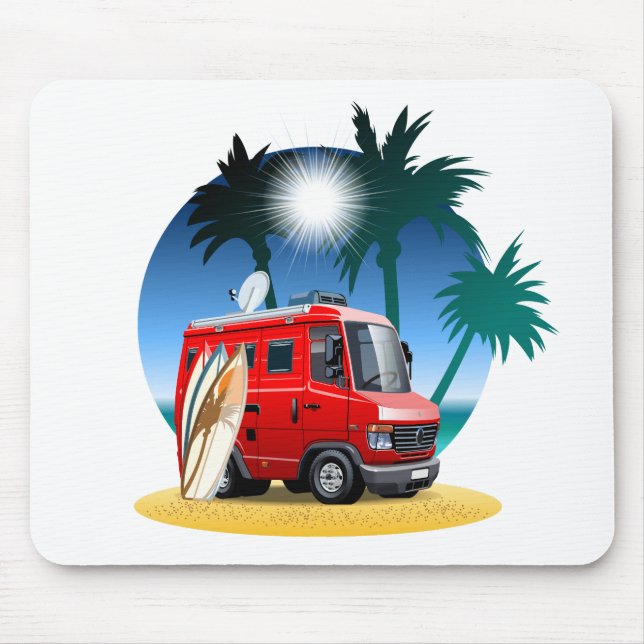 Cartoon Camper Mouse Pad (Front)