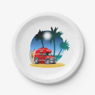 Cartoon Camper Paper Plates