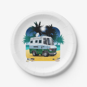Cartoon Camper Paper Plates