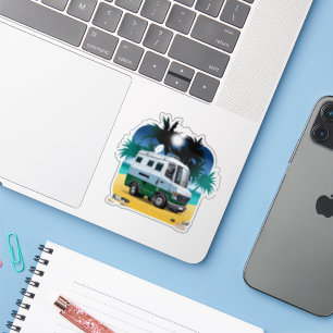 Cartoon Camper Sticker