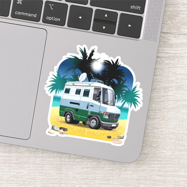 Cartoon Camper Sticker (Detail)