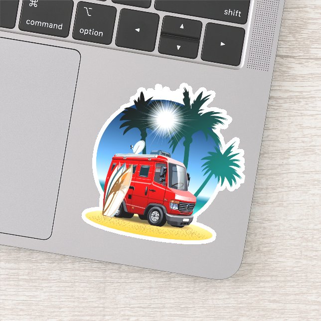 Cartoon Camper Sticker (Detail)