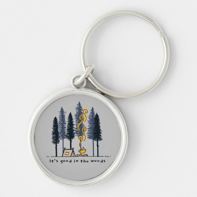 Cartoon Camping Keychain (Front)
