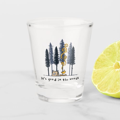 Cartoon Camping Shot Glass