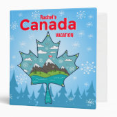 Cartoon Canada Vacation Scrapbook Album 3 Ring Binder (Front/Inside)