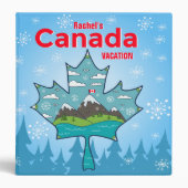 Cartoon Canada Vacation Scrapbook Album 3 Ring Binder (Front)