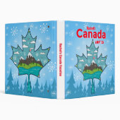 Cartoon Canada Vacation Scrapbook Album 3 Ring Binder (Background)