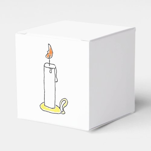 Cartoon Candle Holiday Candlestick Design Favor Boxes