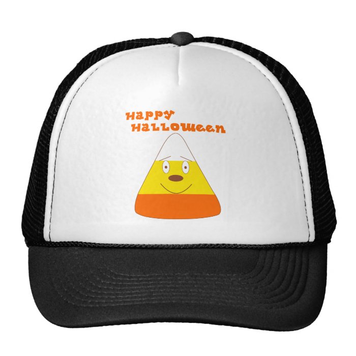 Cartoon candy corn Happy Halloween Hats