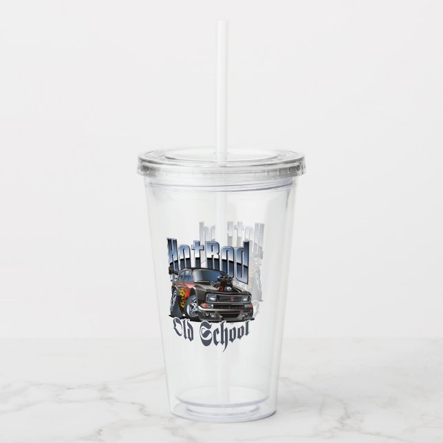 Cartoon car acrylic tumbler (Front)