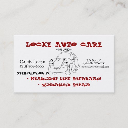 cartoon car business card templates