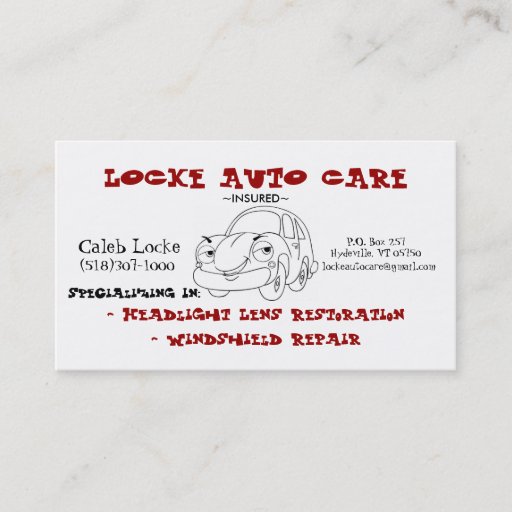 Customizable cartoon car business card templates