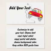 Cartoon car graphic (Front & Back)