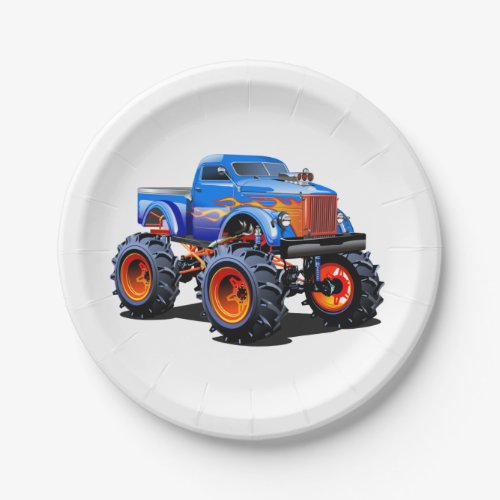 Cartoon car paper plates