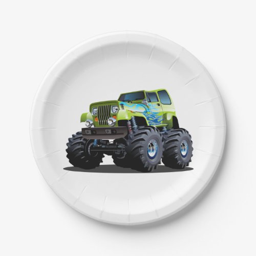 Cartoon car paper plates