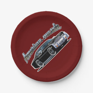 Cartoon car paper plates