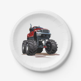 Cartoon car paper plates