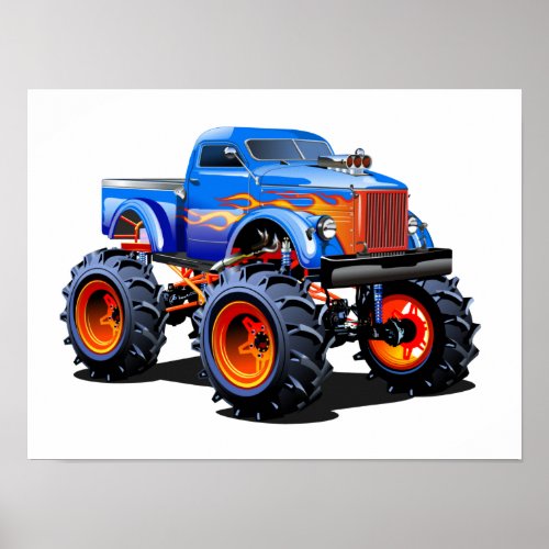 Cartoon car poster