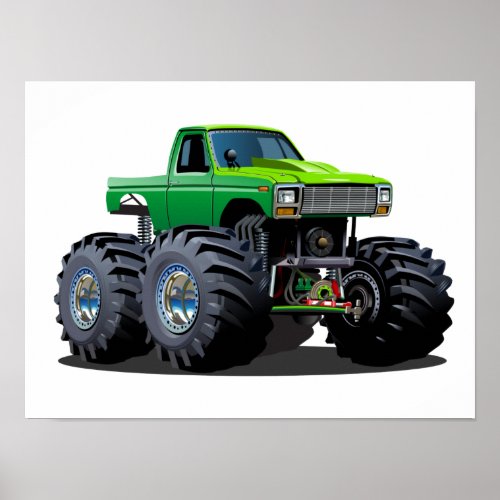 Cartoon car poster