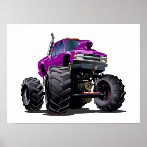 Cartoon car poster