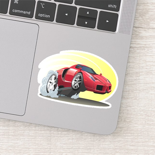 Cartoon car sticker (Detail)