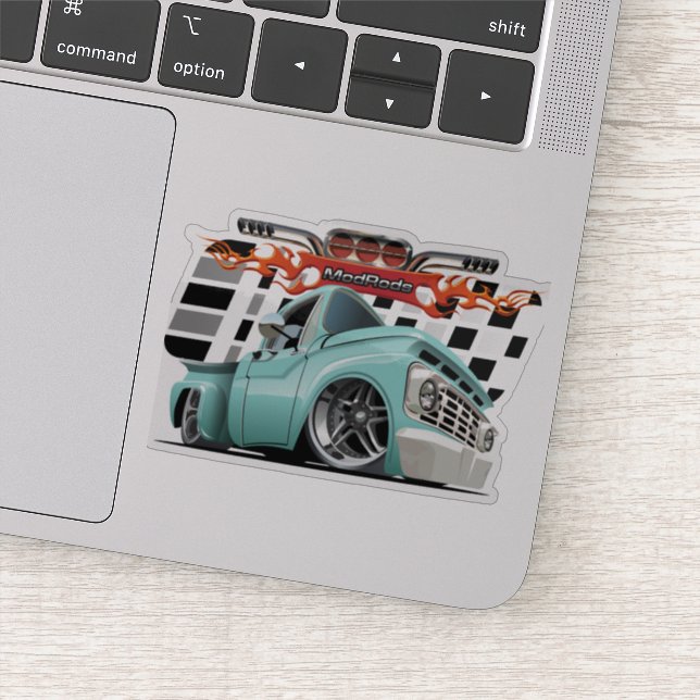Cartoon car sticker (Detail)