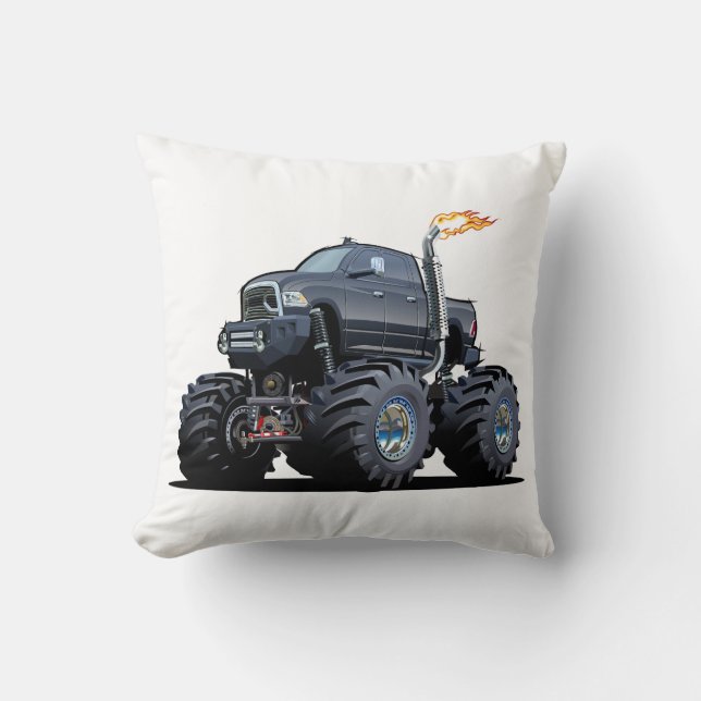 Cartoon car throw pillow (Front)