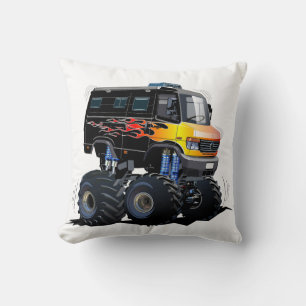 Cartoon car throw pillow