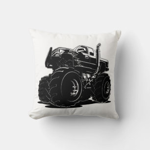 Cartoon car throw pillow