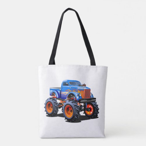 Cartoon car tote bag