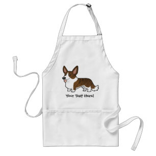 Cartoon Cardigan Welsh Corgi Adult Apron