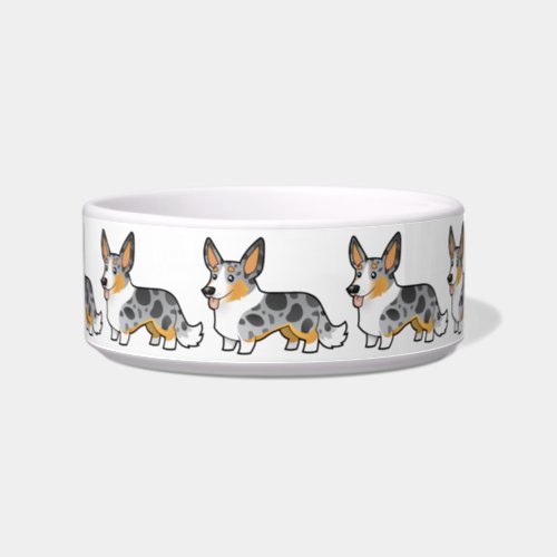 Cartoon Cardigan Welsh Corgi Bowl