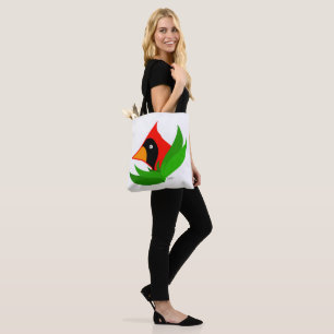 Cartoon Cardinal Bird Tote Bag