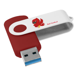 Cartoon Cardinal Flash Drive