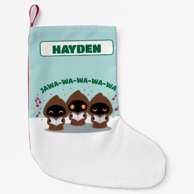 Cartoon Caroling Jawas Small Christmas Stocking